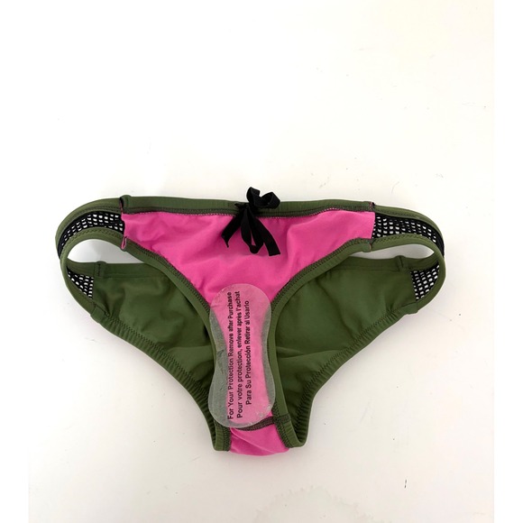 Speedo Athletic Turnz Endurance Practice Bikini Mesh Strappy Swim Set Olive Sz S - Picture 14 of 15